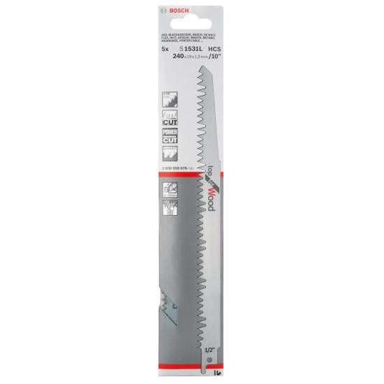 Bosch Panter Testere Bıçağı Top For Wood S 1531 L 240 mm (5 Adet) - 2608650676