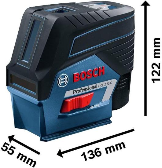Bosch GCL 2-50 C Çizgi Lazer Hizalama + RM2 Ayak + BT150 Tripod 0601066G02