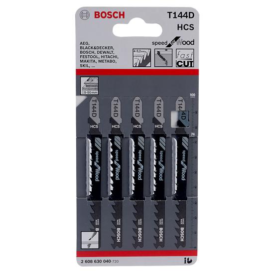 Bosch Dekupaj Testere Bıçağı Speed For Wood T 144 D 100 mm (5 Adet) 2608630040